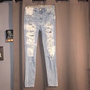 distressed jeans light wash